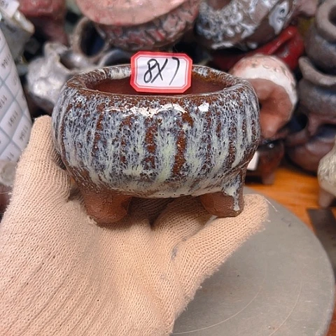 粗陶花盆手工花盆