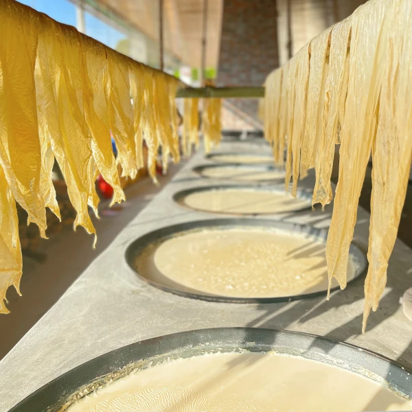 广东英德铁锅柴火腐竹本地青豆纯手工制作原浆腐竹