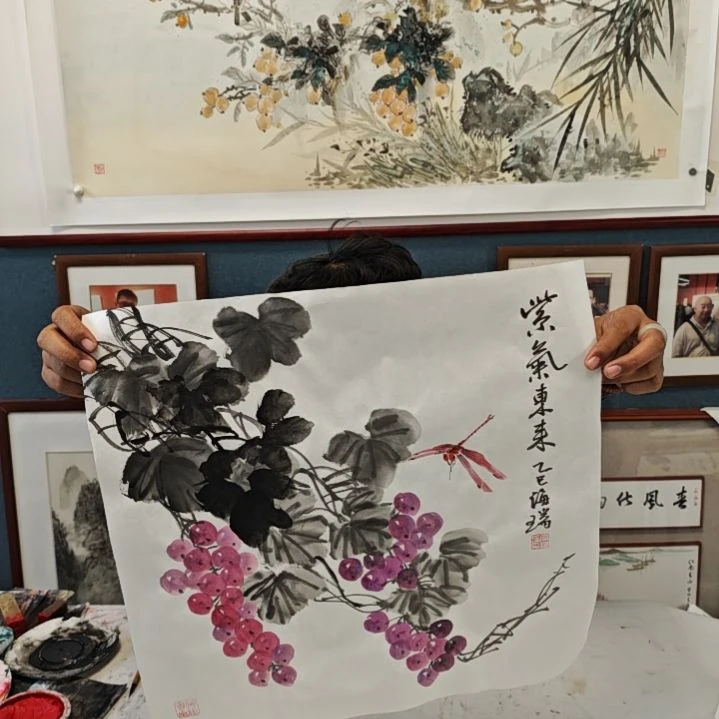 国画贾海瑞老师现场定制