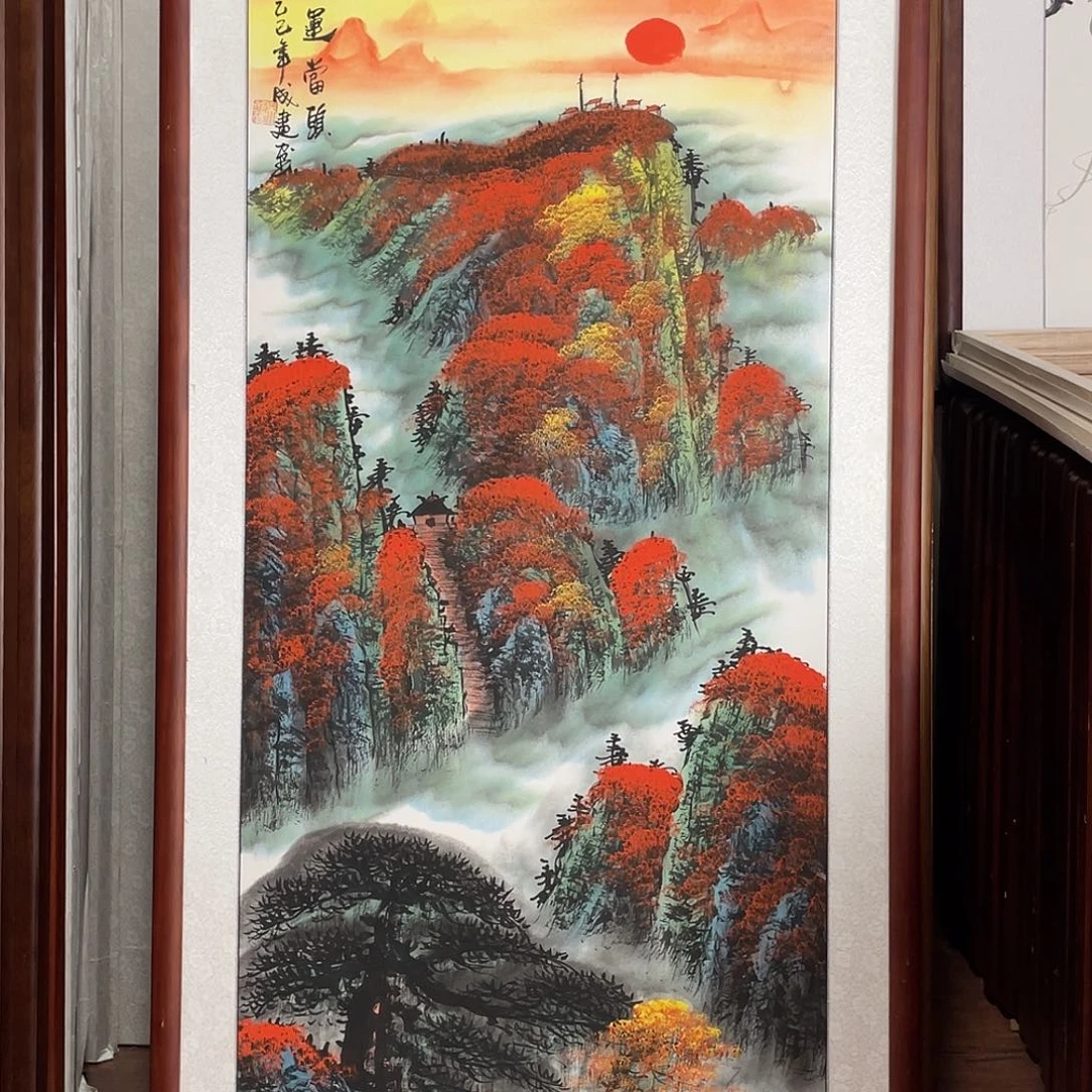 国画带框尺寸63*123厘米