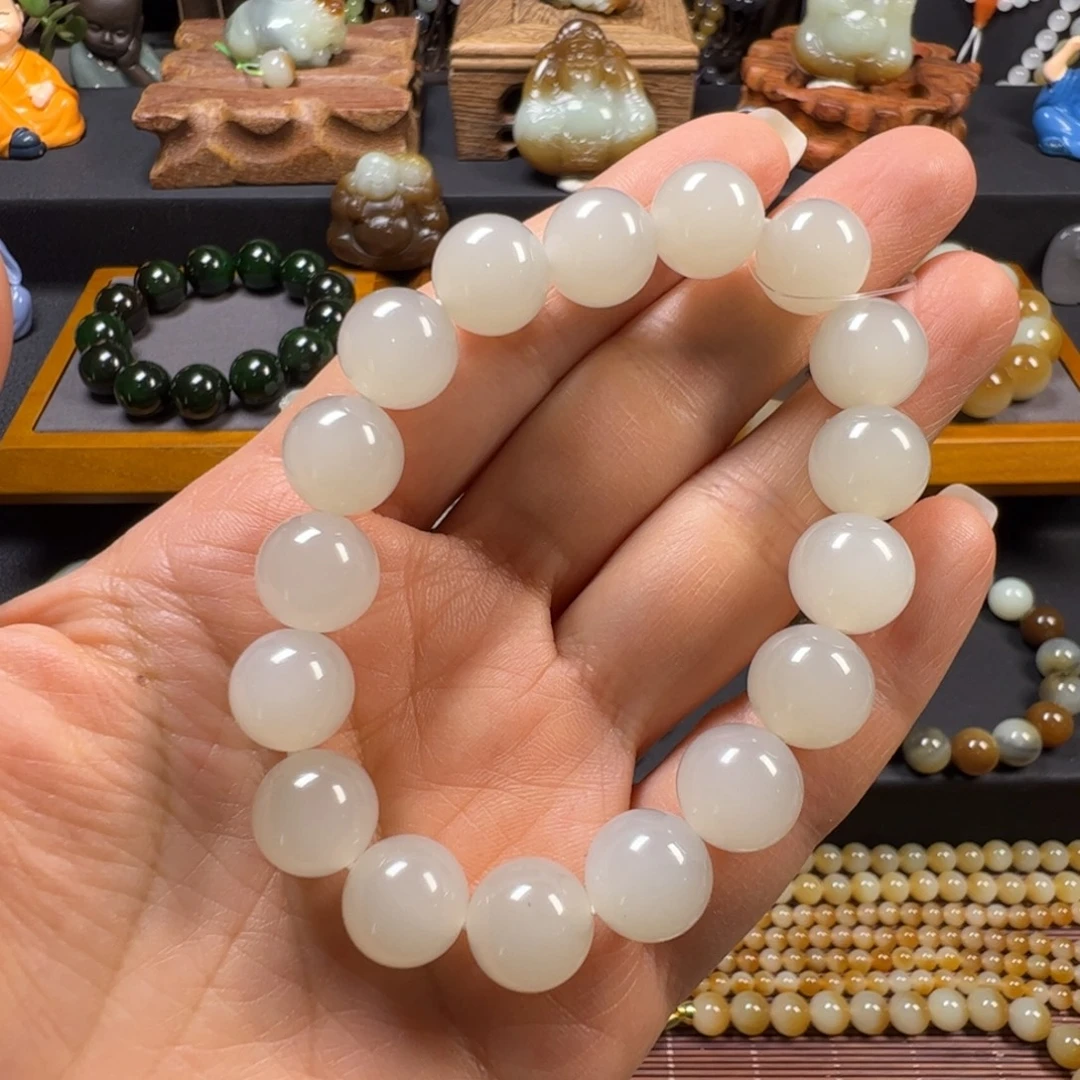 和田玉未镶嵌手链卡12