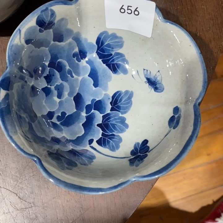 青花瓷景德镇手绘牡丹青花碗