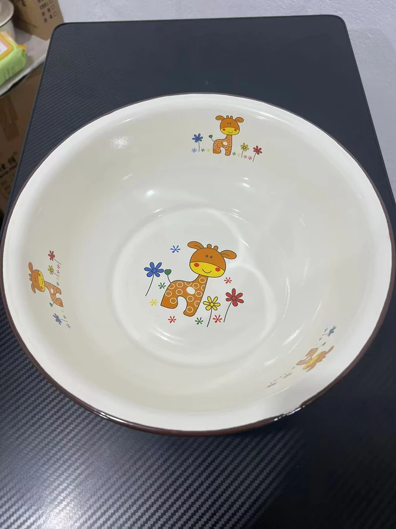 （花型随机）28公分珐琅搪瓷面盆一个（下单必看详情介绍，介意勿拍）