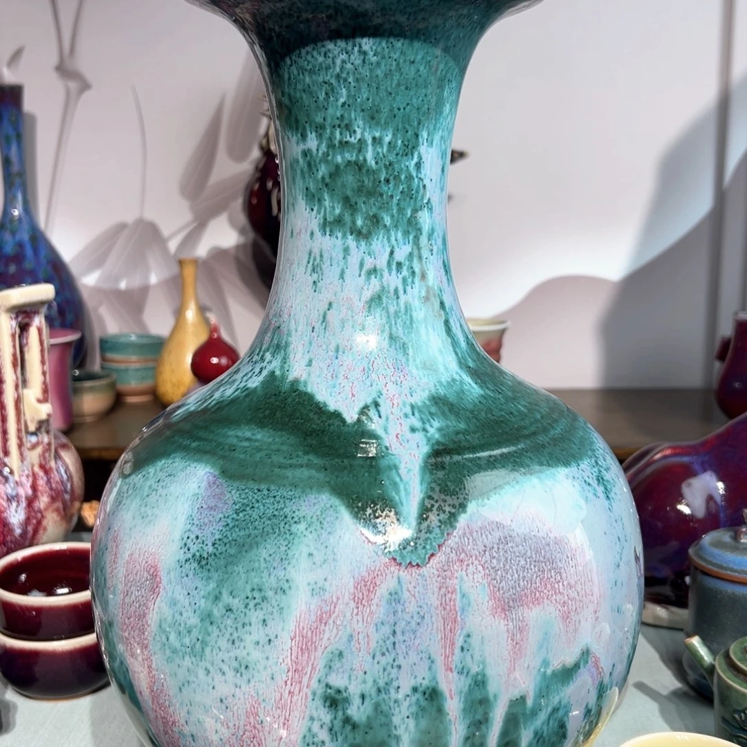 瓷片杨洪超柴烧赏瓶