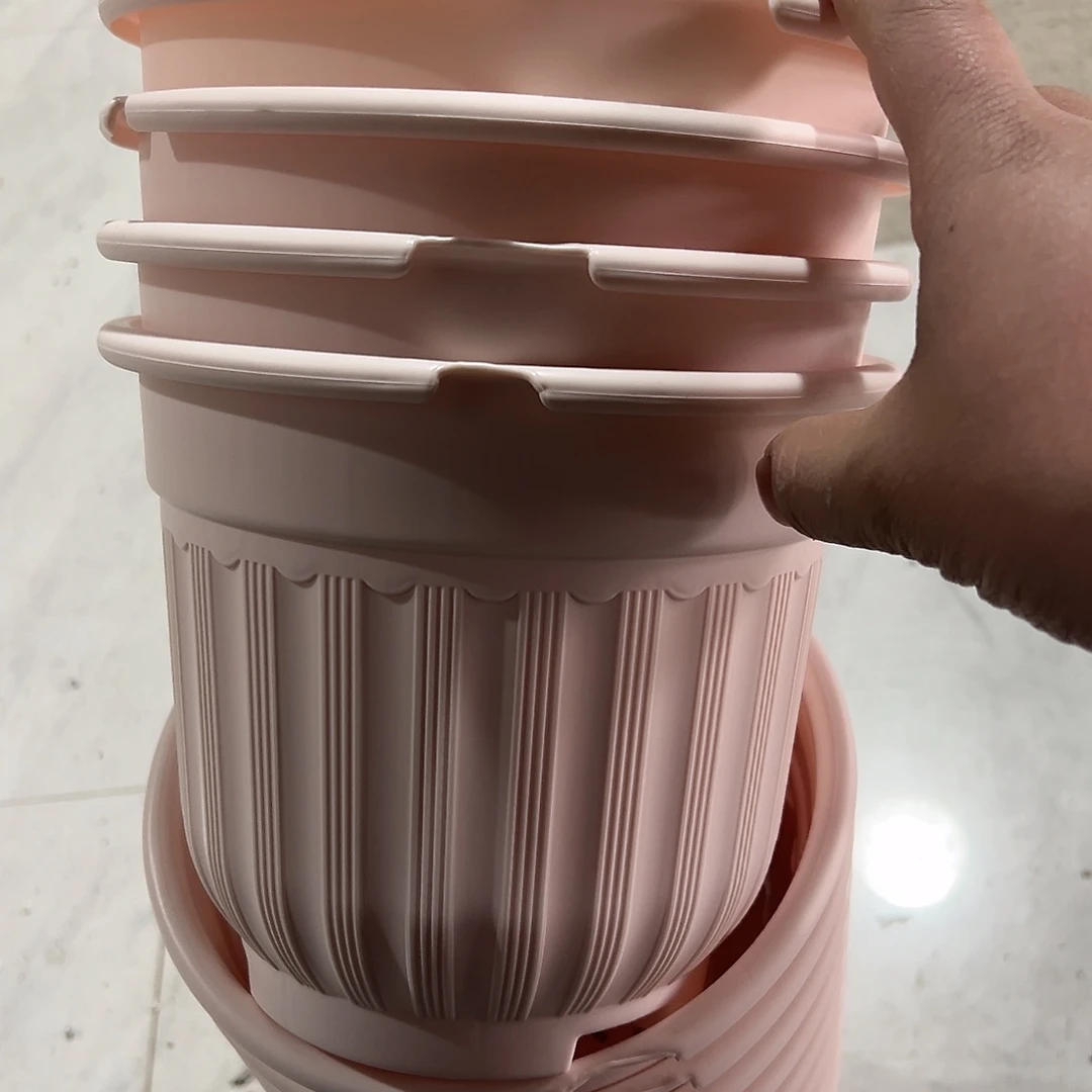 树脂罗马210粉坏盆4个无托