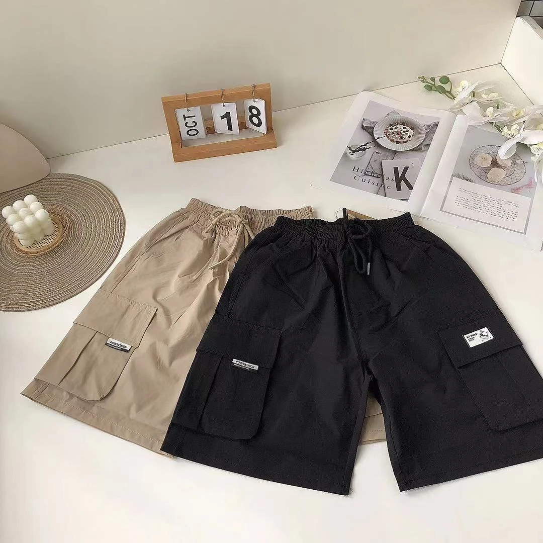 A201涵贝儿童夏季五分休闲裤M字母8805