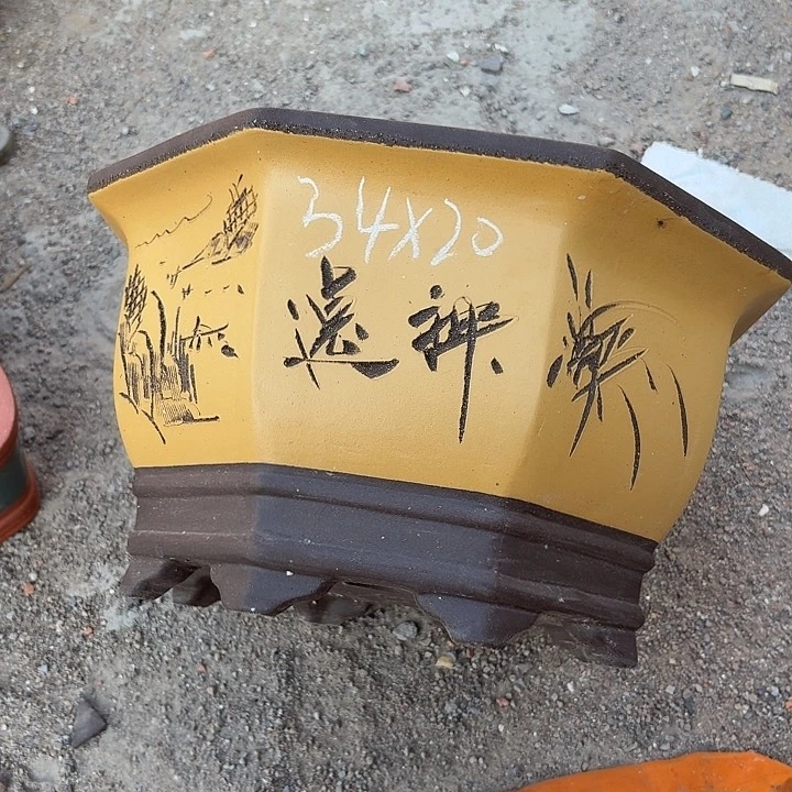 宜兴紫砂花盆，现货发