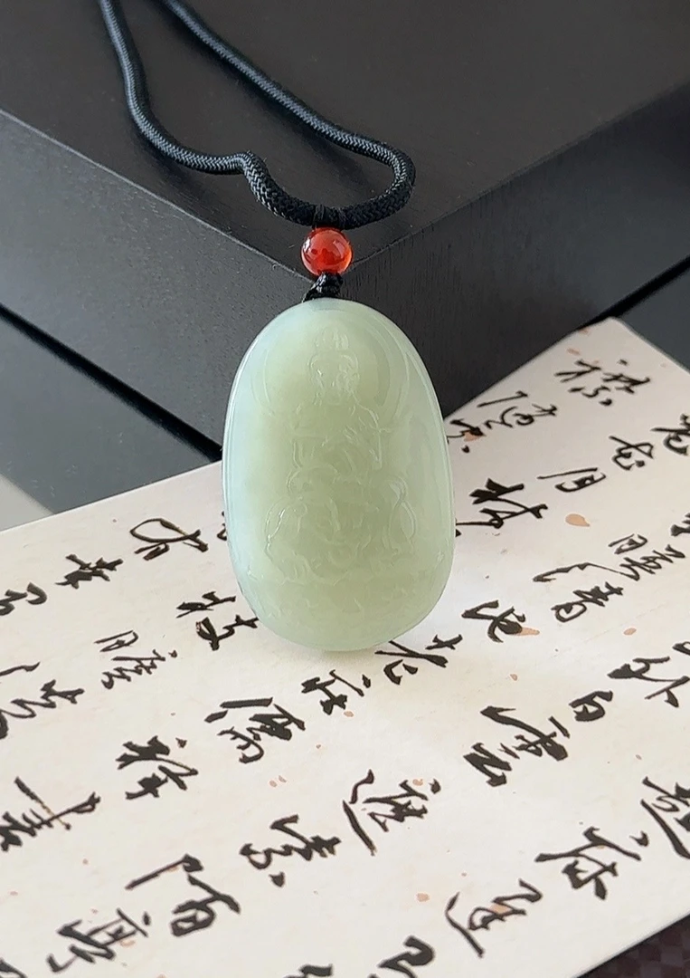 【大石代珠宝】‘观音’和田玉吊坠玉牌珠宝文玩