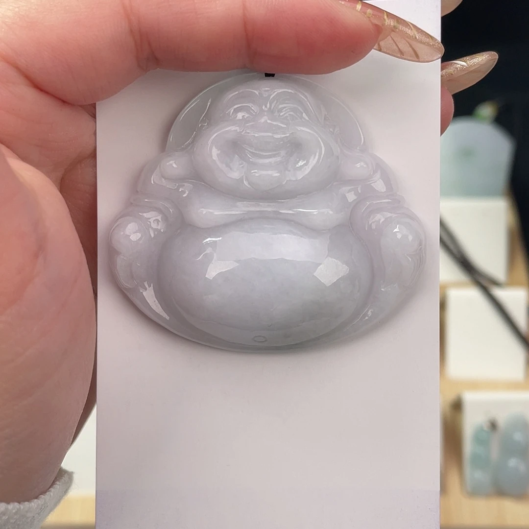 翡翠未镶嵌颈饰佛公