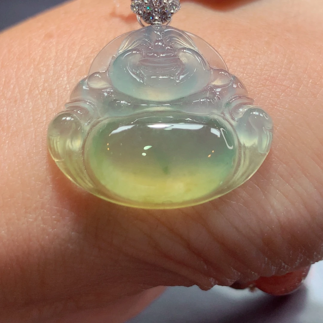 定制翡翠18K金镶嵌翡翠