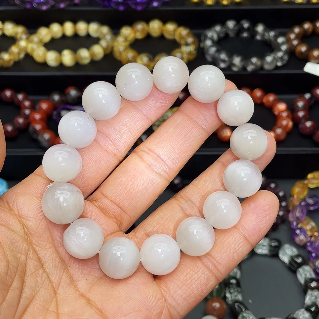 未镶嵌水晶手链白兔毛15+m