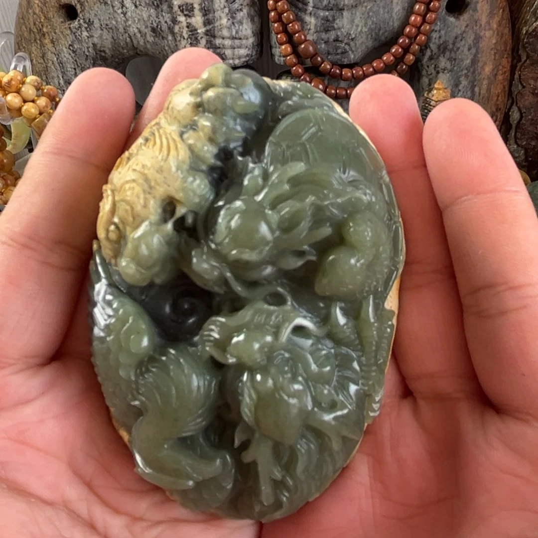 岫岩河磨玉（透闪石质玉）未镶嵌把件