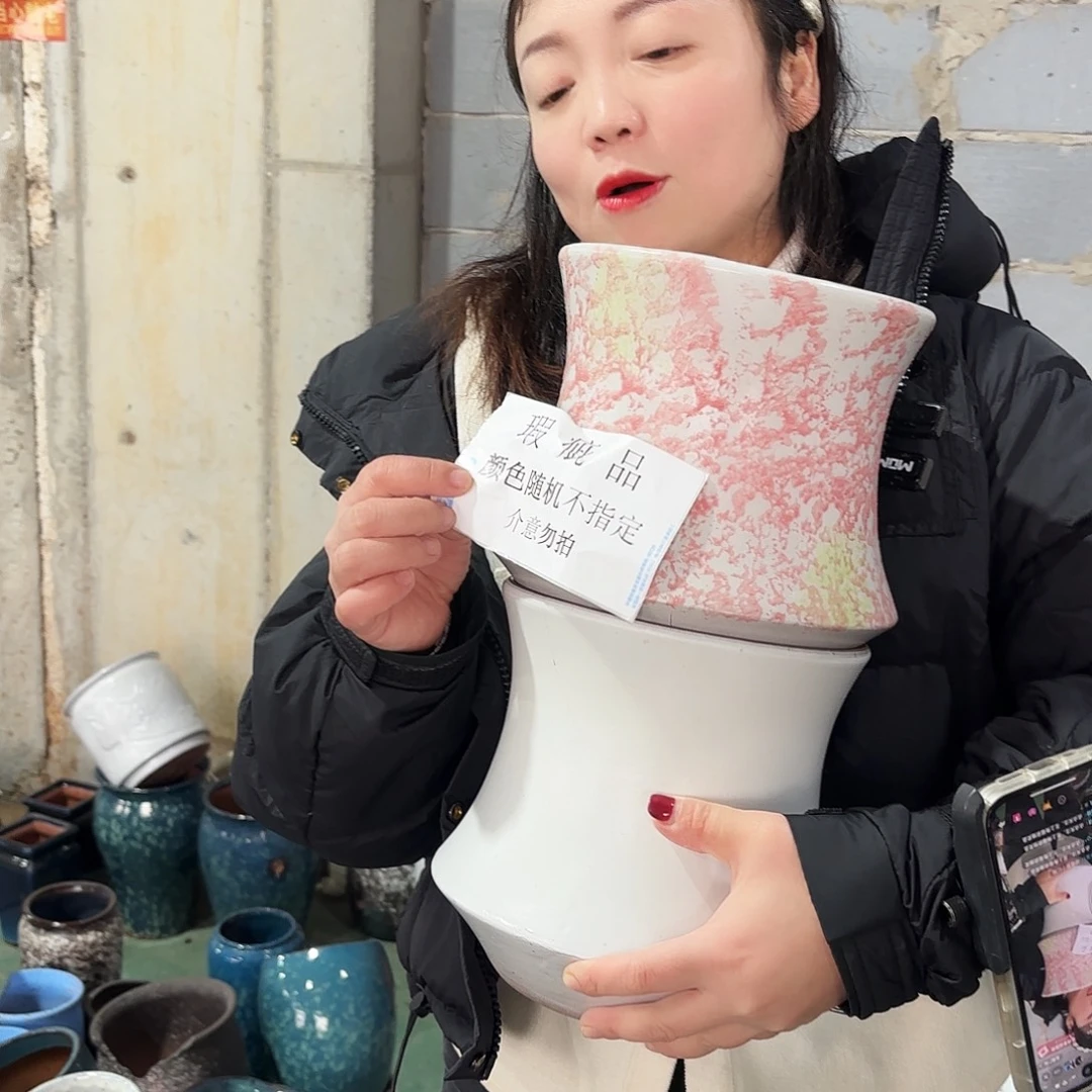 瑕疵两个高20/19红陶