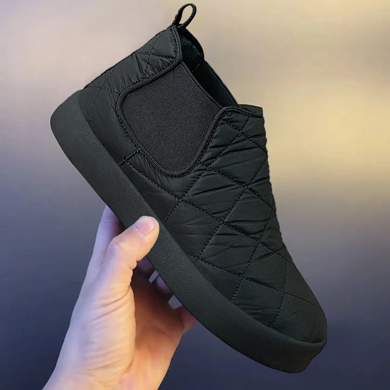 【有单有棉】新款男士冬季保暖加绒加厚男士套脚平底软轻便百搭男鞋