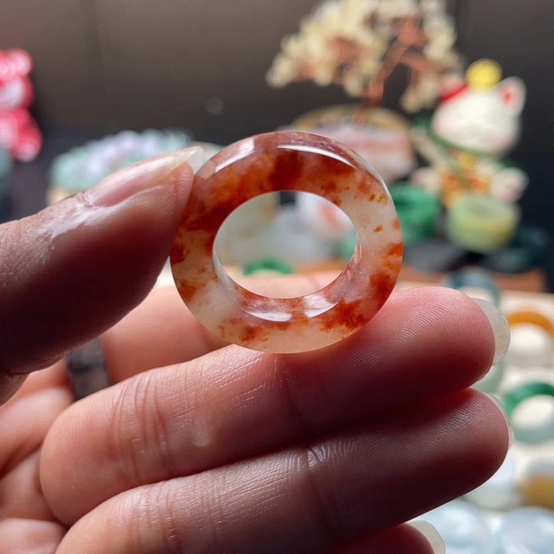 定制翡翠未镶嵌锦鲤红
