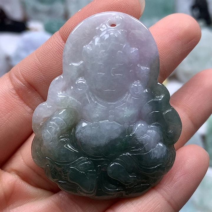 翡翠未镶嵌颈饰黄财神爷福利