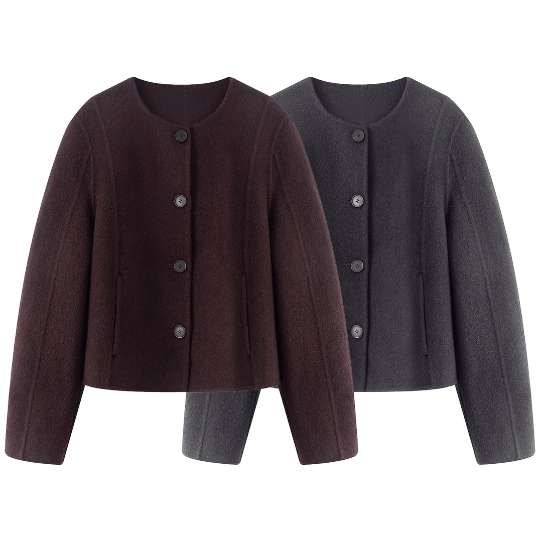 3257{迪}2025女装秋冬新款气质羊毛小众炸街高级感女装呢子外套女