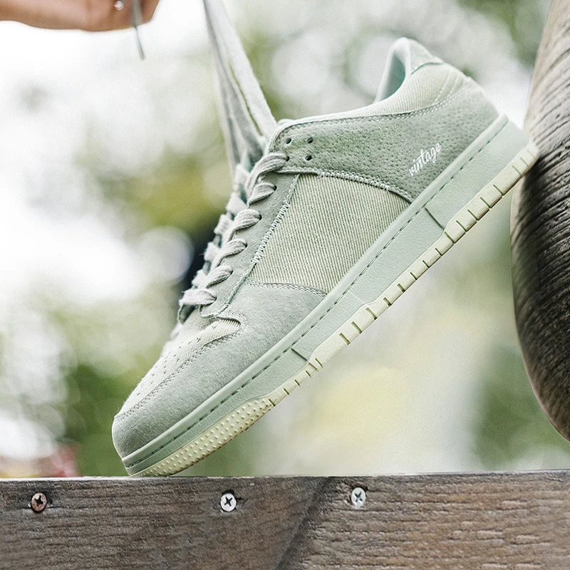 MRA薄荷曼波板鞋男鞋春秋季小清新街头运动休闲鞋百搭复古潮鞋子