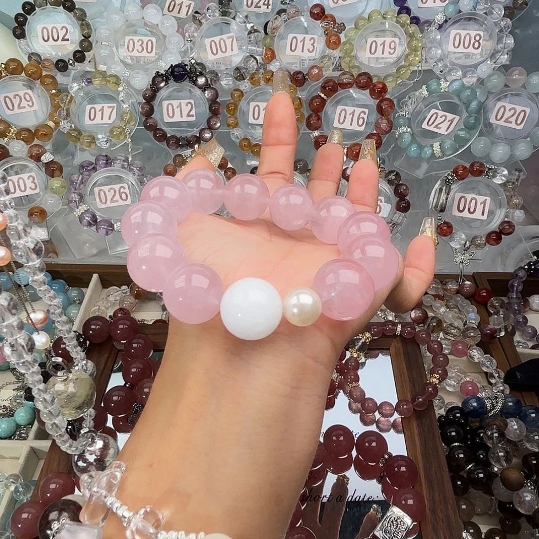 水晶手链银S925镶嵌88888
