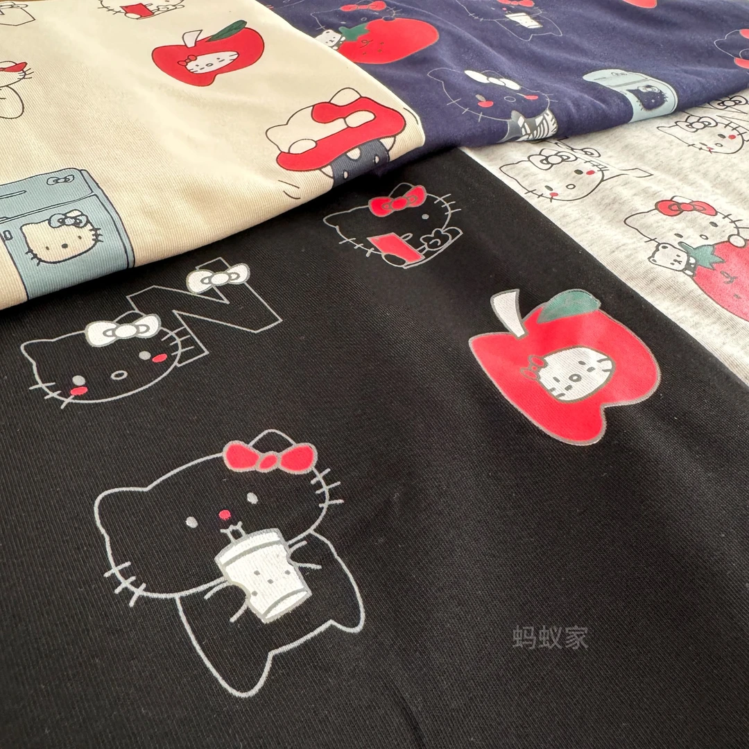 蚂蚁家hello Kitty猫男女同款情侣短袖服饰