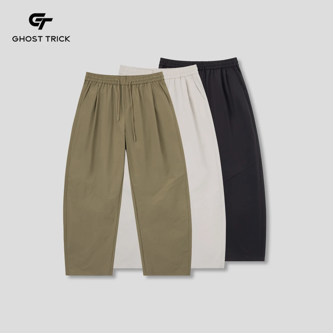 夏季超薄美式高级感cleanfit宽松弯刀休闲裤 68-211