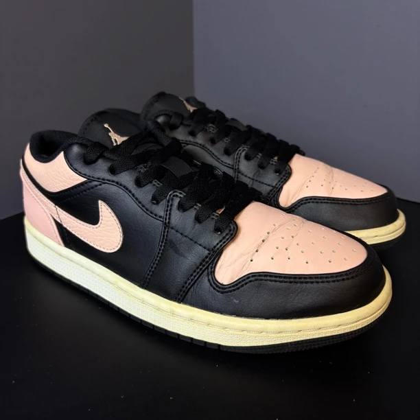 95新 maje 40.5码 Air Jordan 1 low 休闲鞋 黑粉脚趾 低帮 无盒