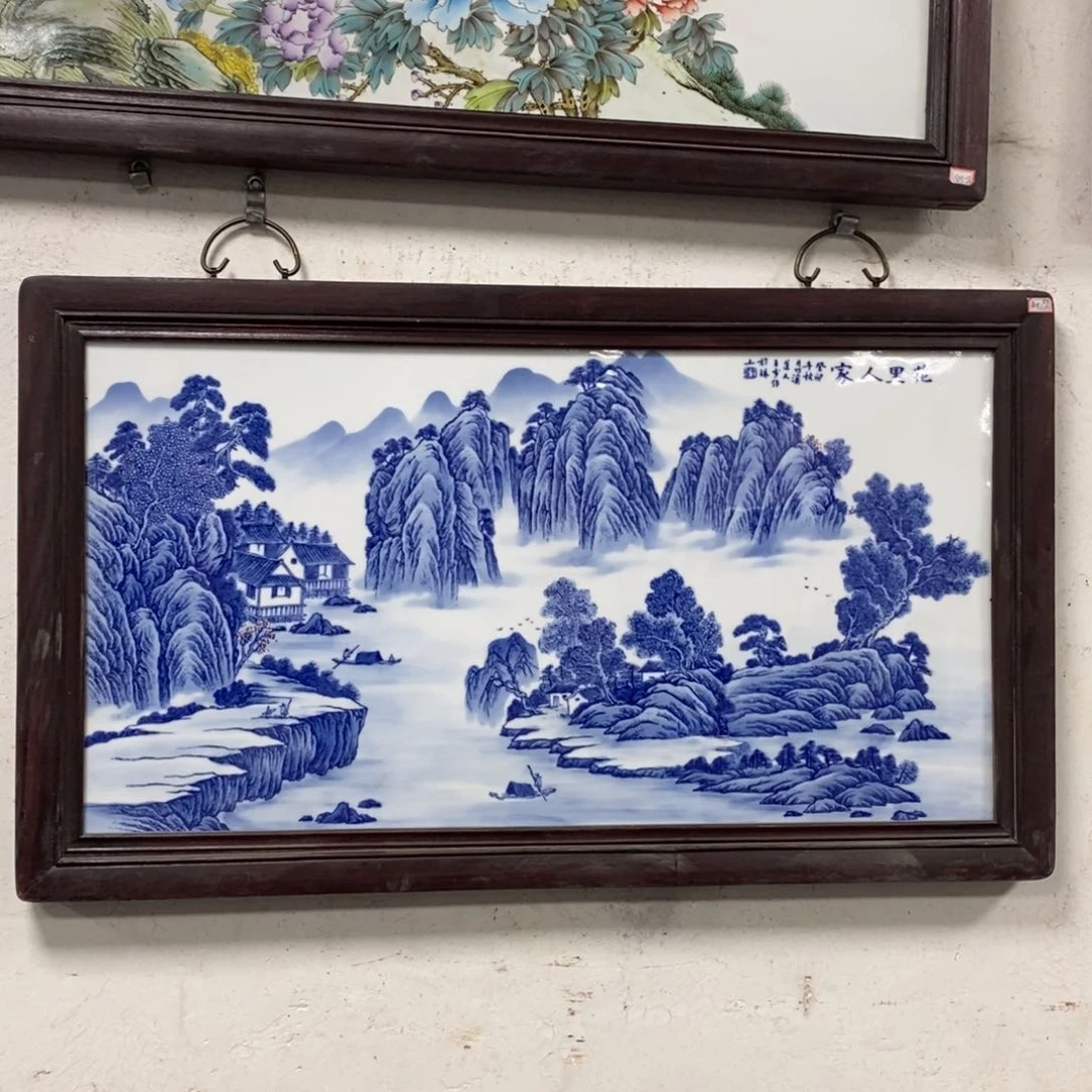 瓷片90*52 景德镇瓷板画柴窑烧制
