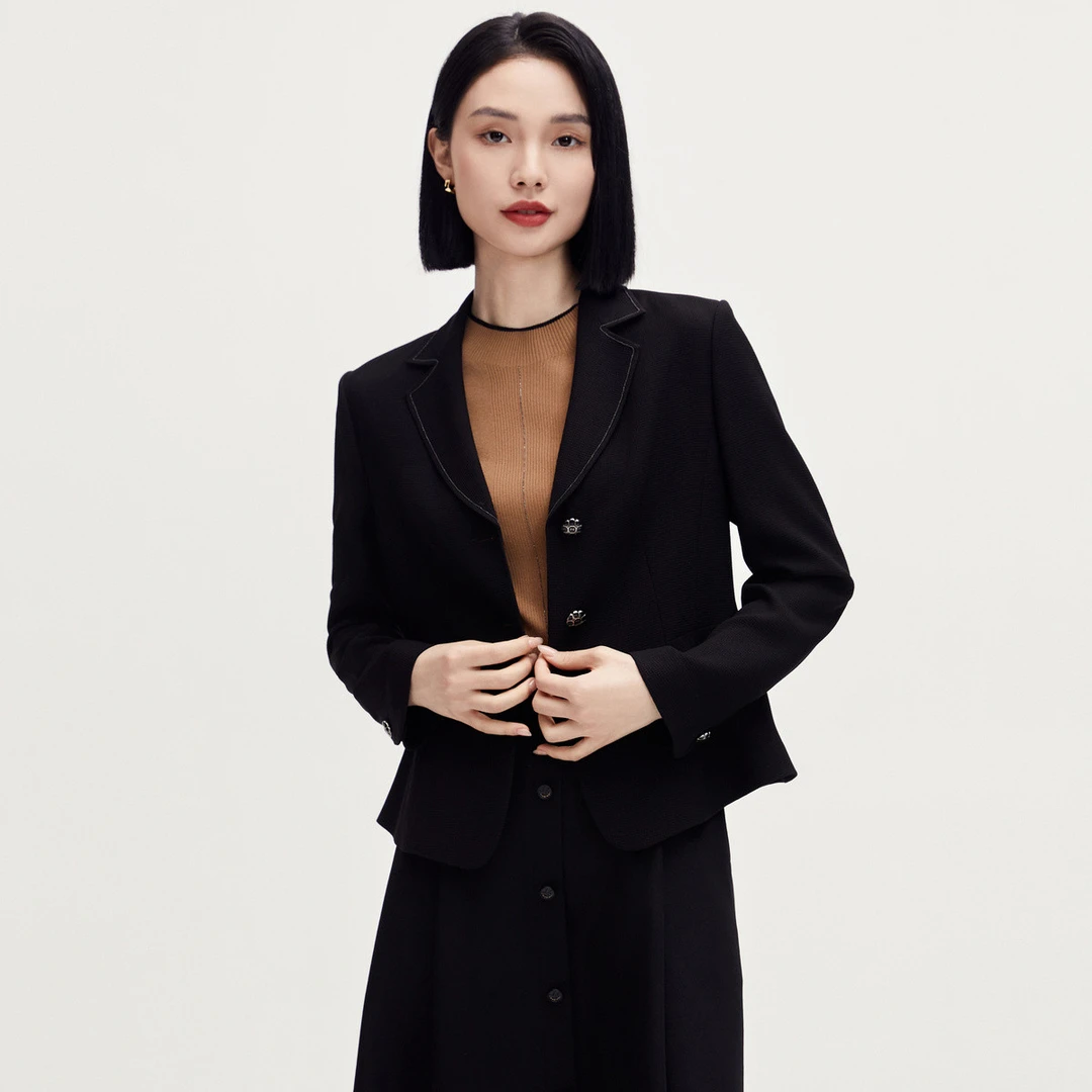 【婷婷专属】【醋酸】商场同款悬垂西装外套女2025年秋季新款