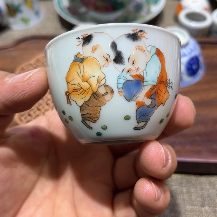 纯手绘精品盖碗杯