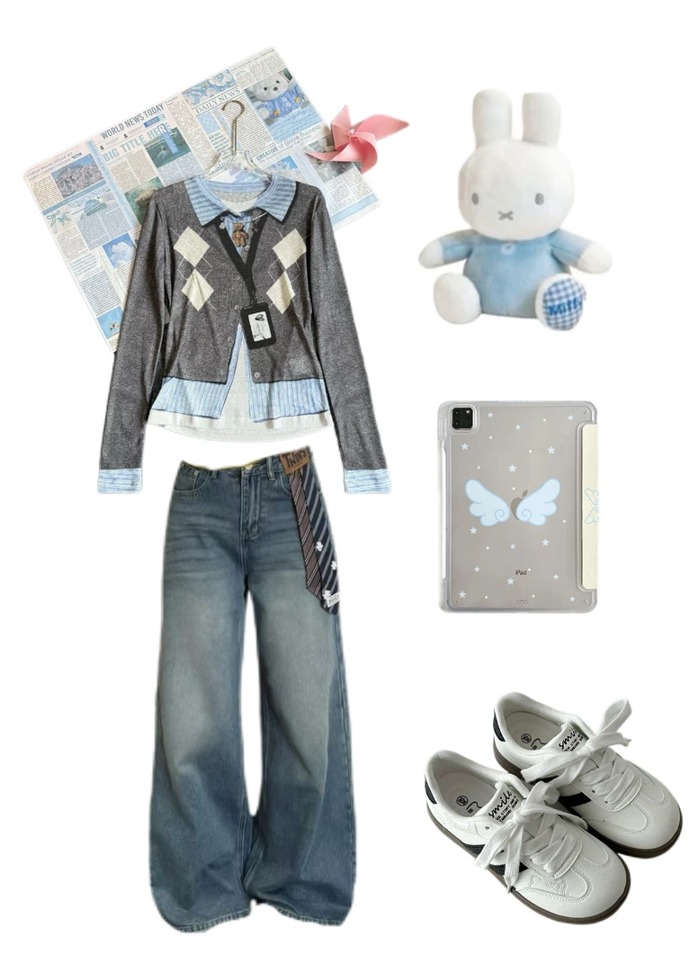 【Sevenone】立体领带牛仔裤