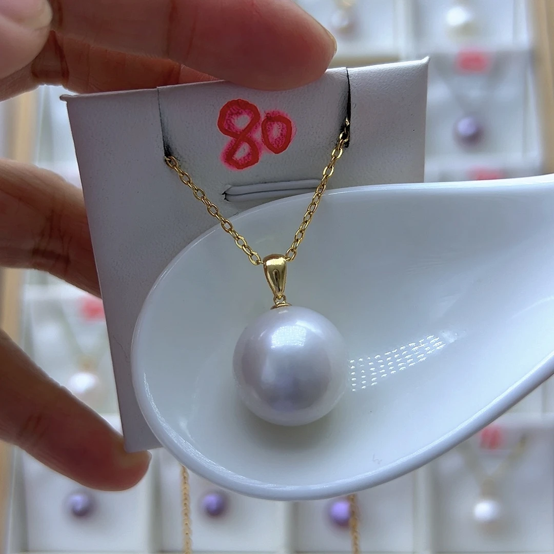 吊坠(赠链)18K金镶嵌淡水珍珠17mm