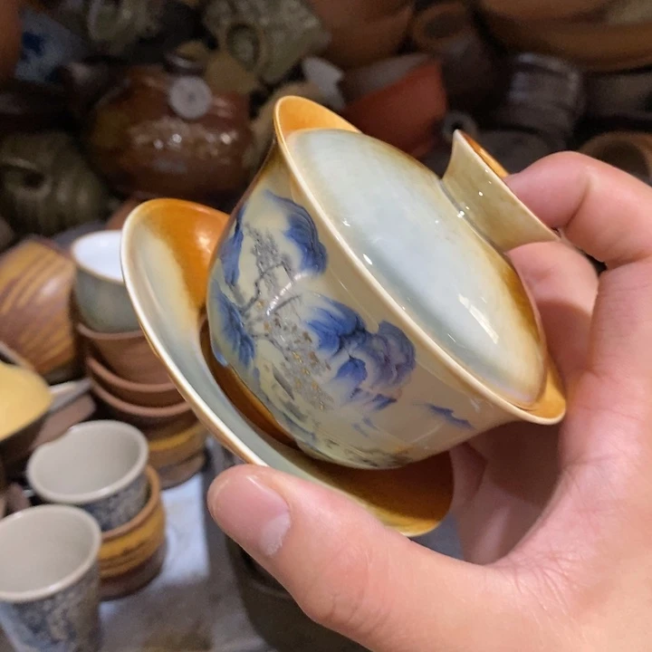 瓷片荷花的小秘密会