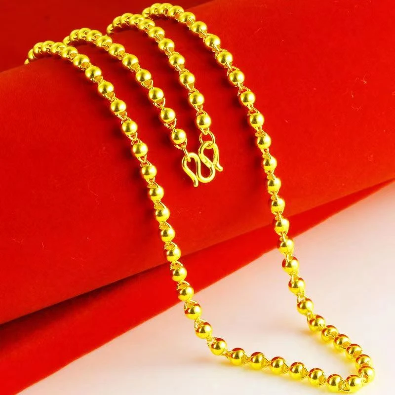 合金项链 TYC新款版 高定款精工卡6圆珠项链百搭款