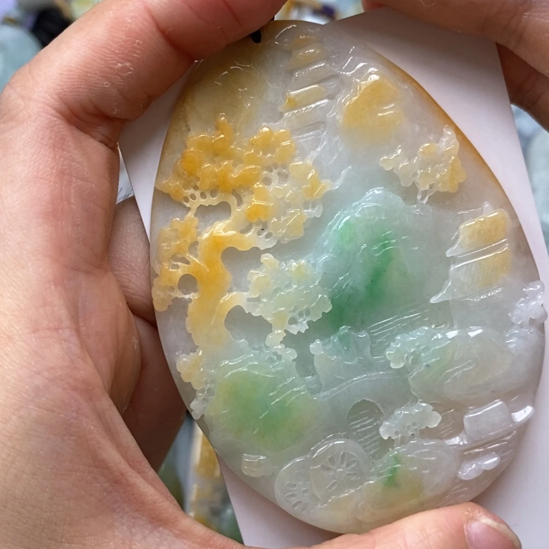 ღ***࿐翡翠未镶嵌颈饰翡翠