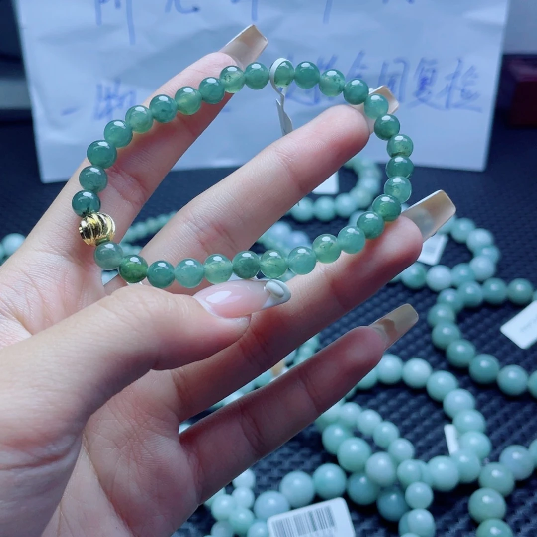 未镶嵌定制翡翠珠串