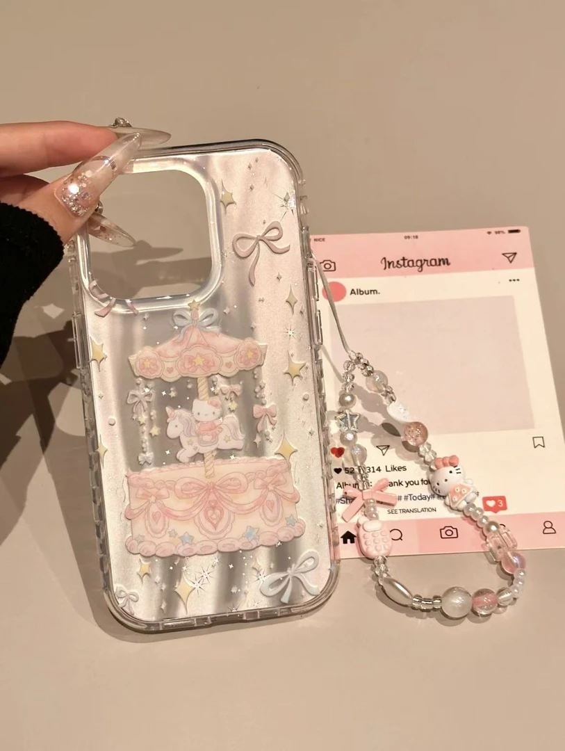 梦幻旋转木马猫咪适用于苹果16promax手机壳iphone15/14/17