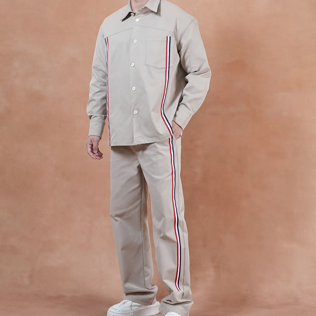 初秋新款上新高级感条纹休闲百搭时尚衬衫裤子046