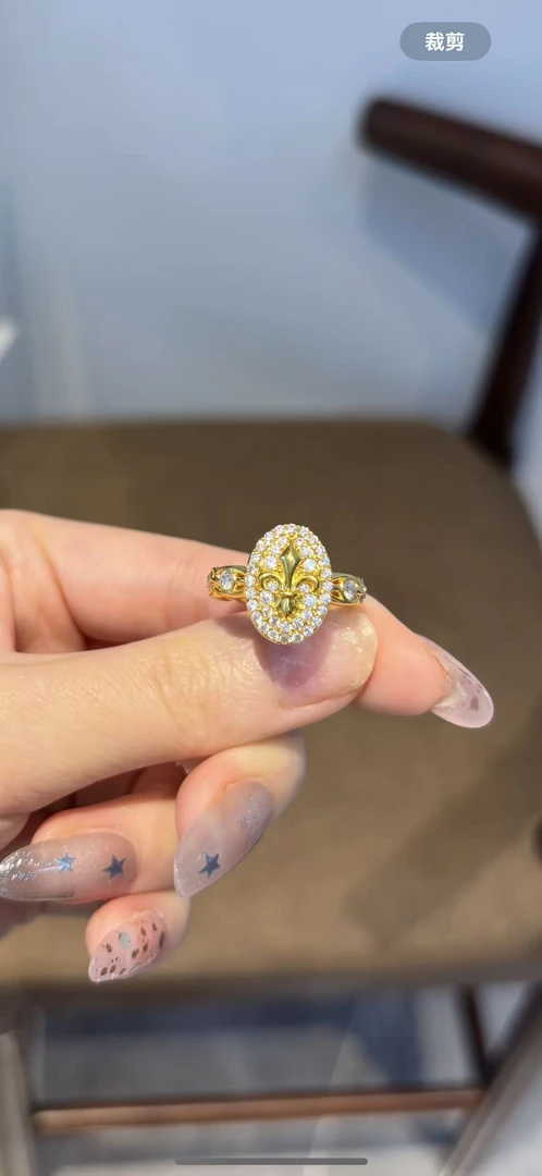 鸢尾花戒指足金999