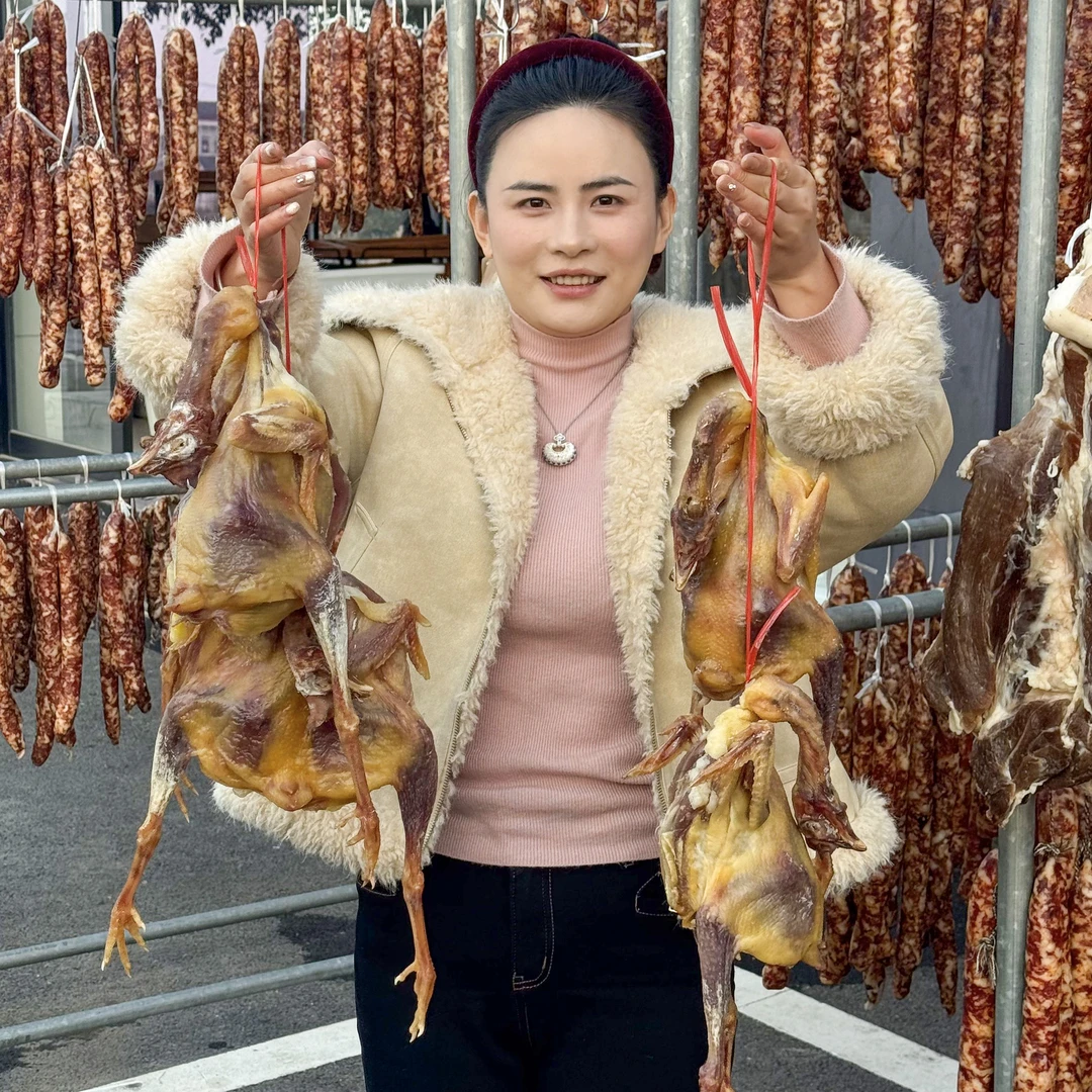 【买3送1·腊鸡】安徽霍邱特产风干鸡咸香紧实传统腊味特色农家腊鸡