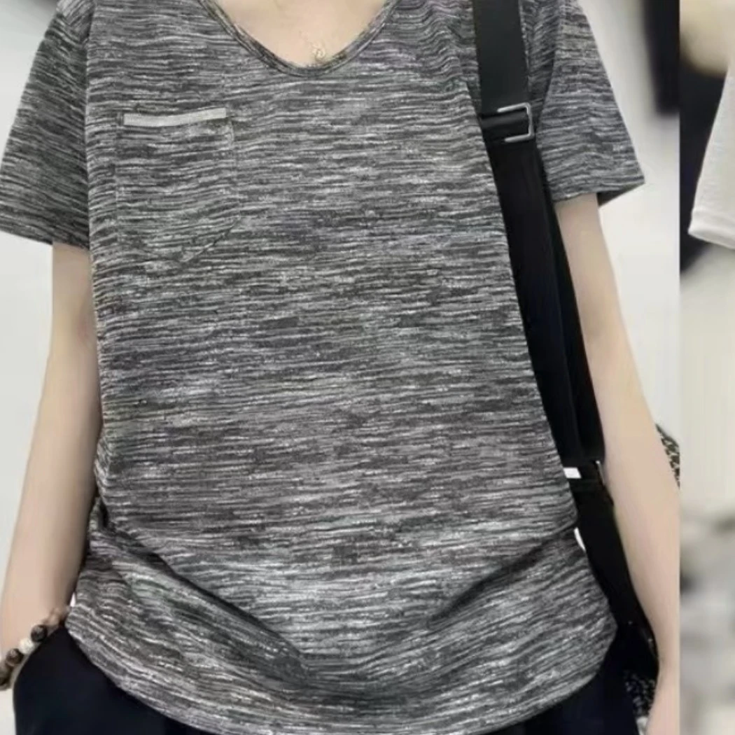 图片同款亚麻打底衫3036