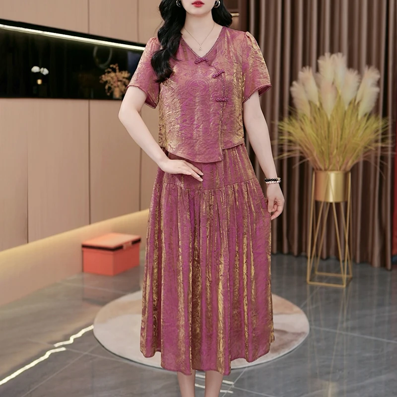 夏季新款百搭气质时尚中长款连衣裙【253#】