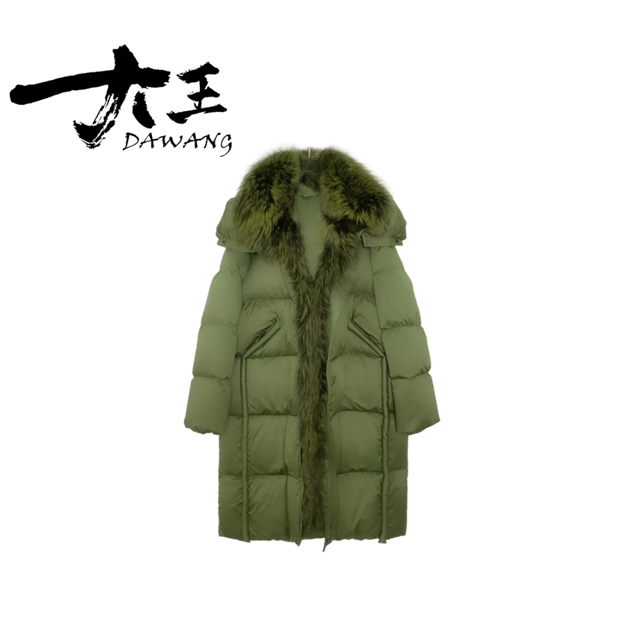 DAWANG |【回眸】设计师款高定鹅绒服女宽松中长款外套6601-6