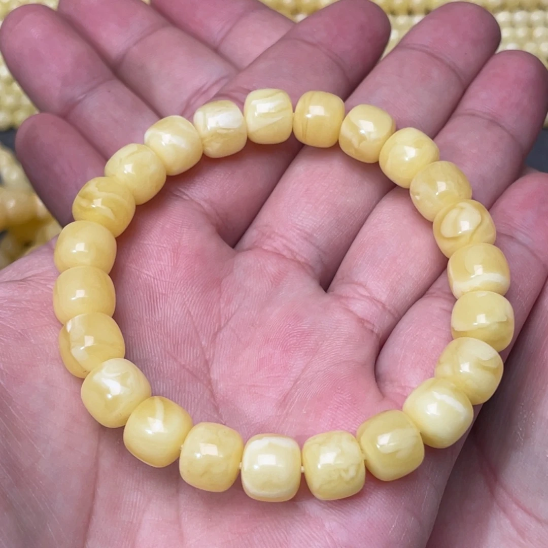蜜蜡裸石未镶嵌蜜蜡手串9.5mm