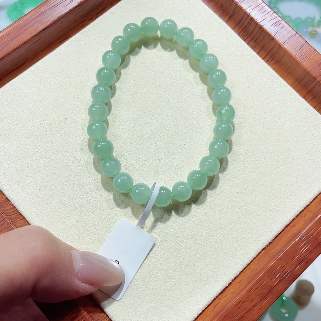 翡翠未镶嵌手链天然缅甸翡翠A货卡7.6