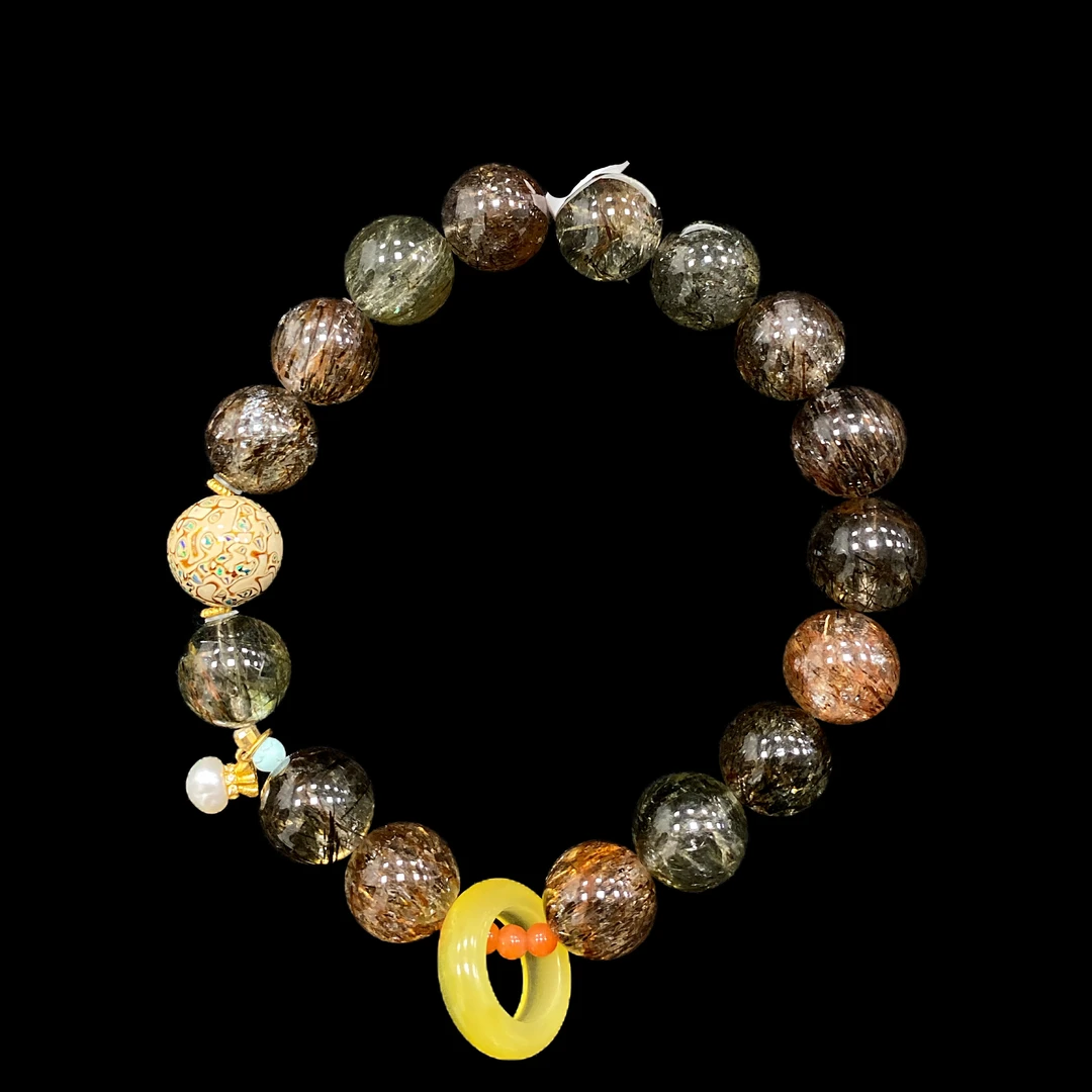 V8044发晶手串孤品