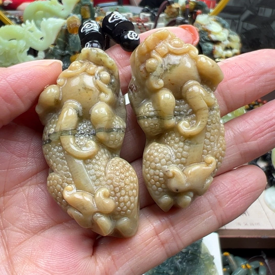 岫玉未镶嵌挂件挂件