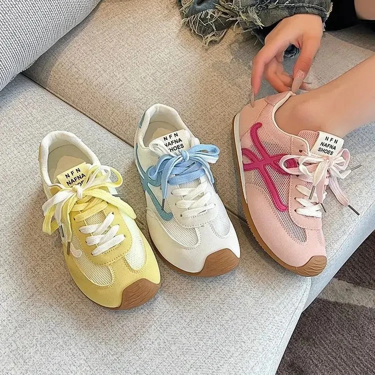 夏季透气德训鞋低跟时尚休闲鞋运动鞋百搭鞋子夏季