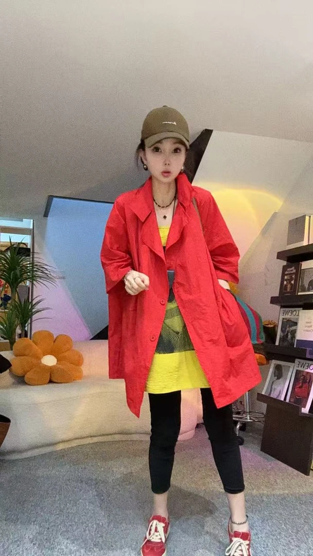 【小二姐家】2025新款百搭洋气褶皱设计师款半袖潮牌女装外套