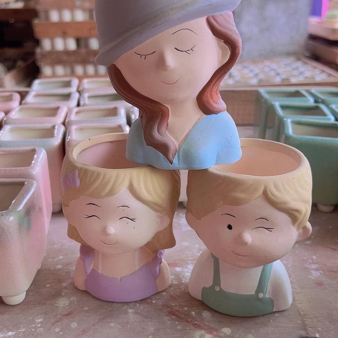 陶瓷花盆当场满12包邮