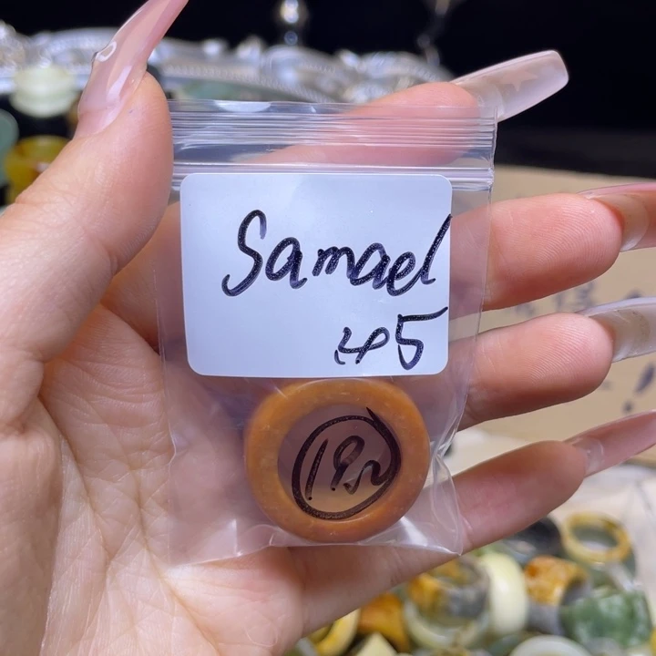 S***l蛇纹石玉合金戒指